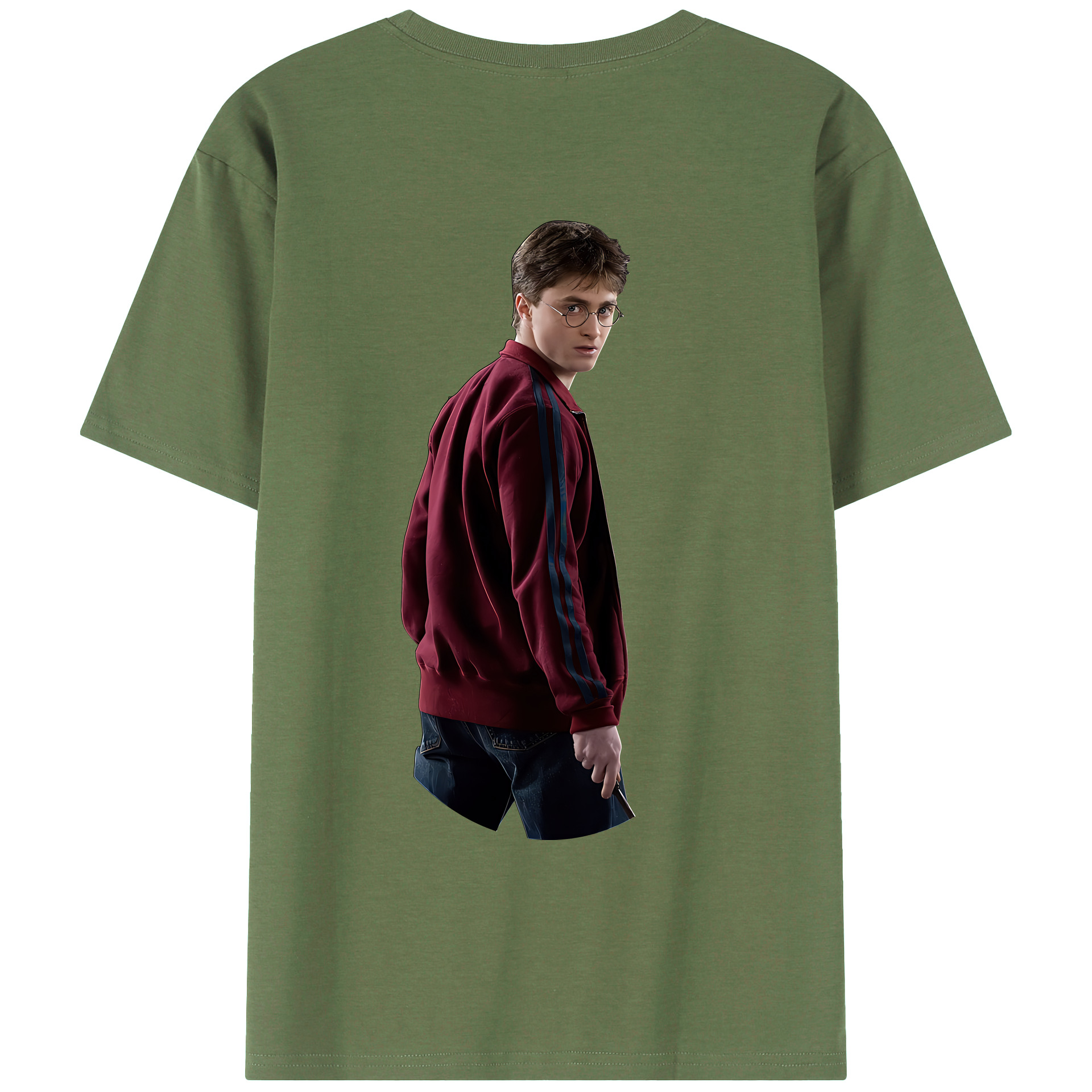 （画像用） Harry Potter ハリー・ポッターシリーズ 綿100％ メンズ半袖Tシャツ（バックプリント） 通気性